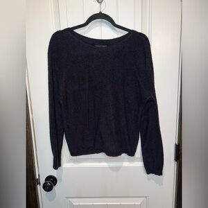 Rachel Zoe Black Scoop Neck Knit Sweater